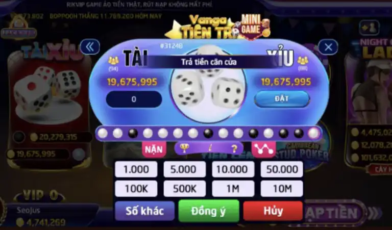 Game Tài Xỉu tại Rikvip cực kỳ được ưa chuộng